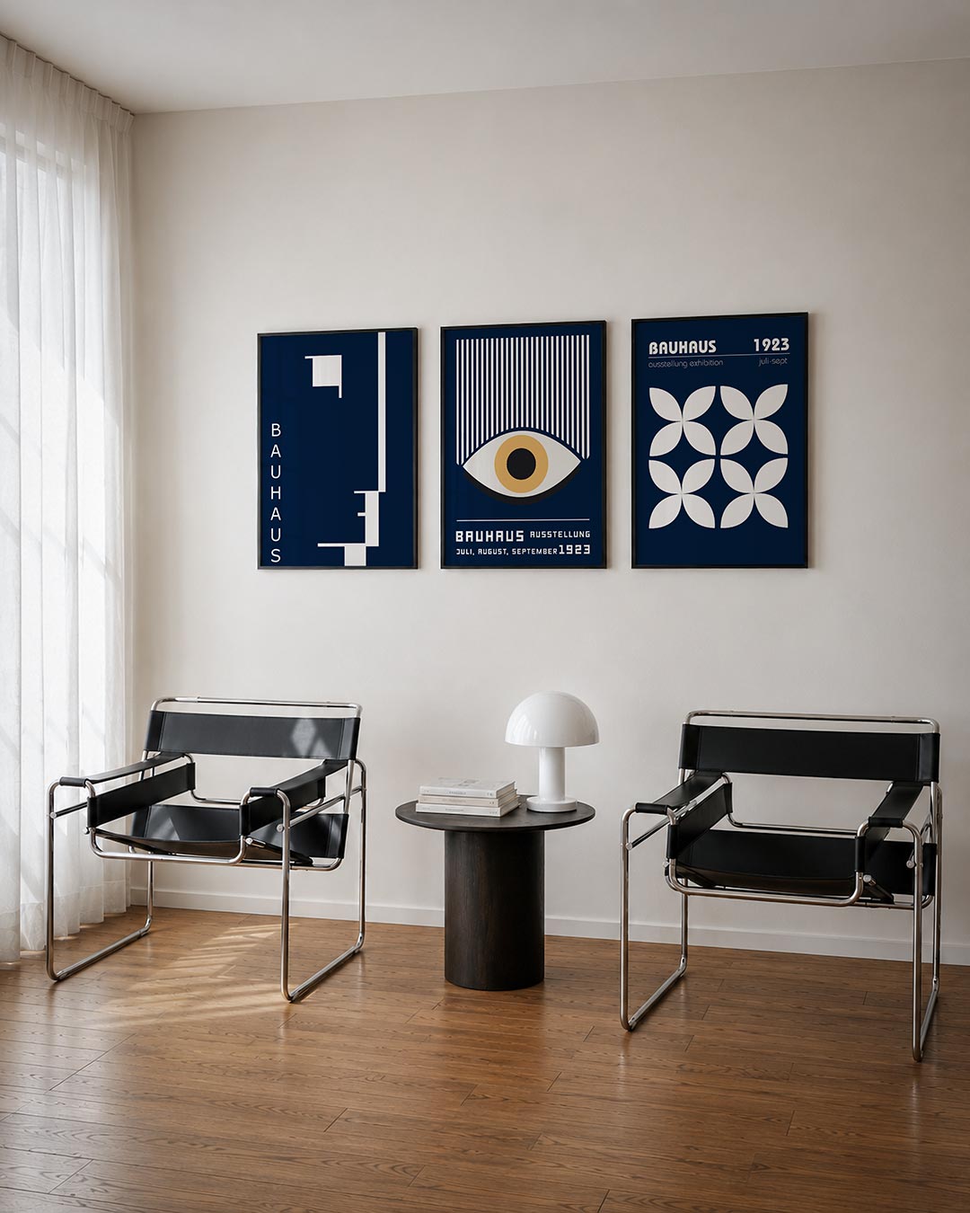 Strakke lijnenspel Posterset