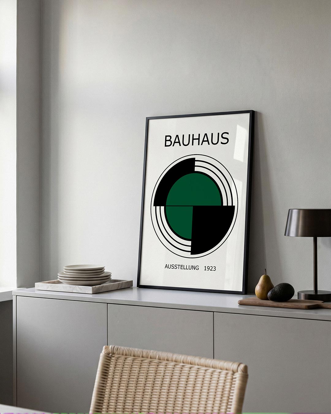 Cirkelstructuur en lijnen Poster