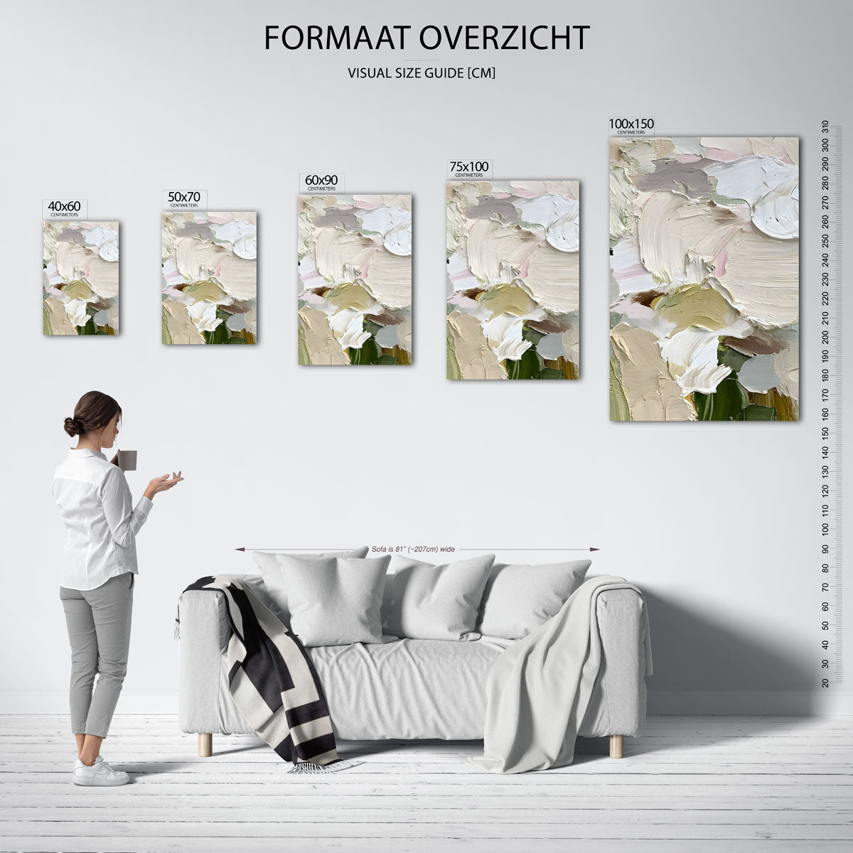 Organische kleurencompositie Kunstwerk