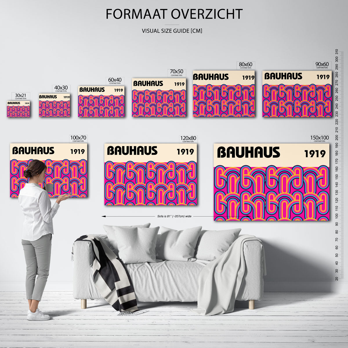 Kleurrijke vormritme Poster