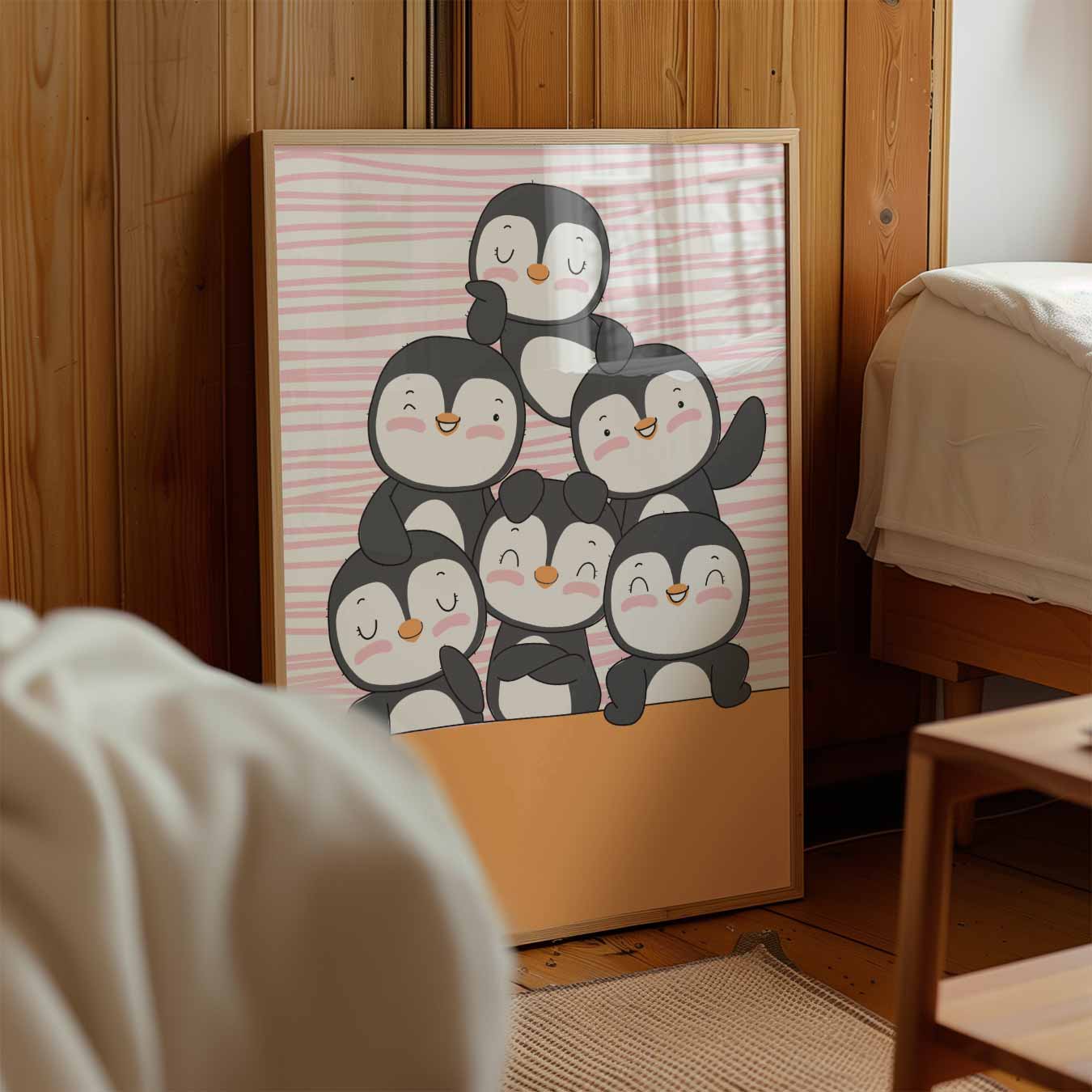 Vrolijke Pinguïn Vriendjes Poster