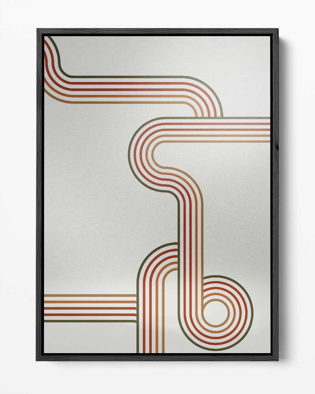 Retro Lijnen Kunstwerk Kunstwerk-canvas-dibond-plexiglas-wanddecoratie-WallArtistic