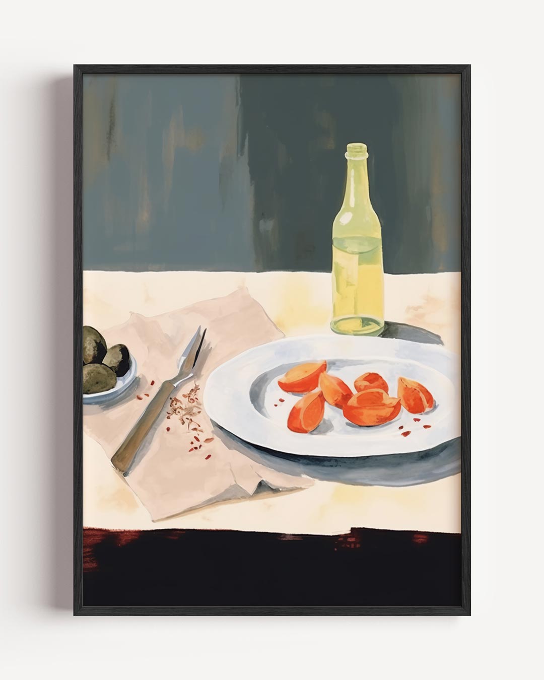 Mediterrane Tafelsfeer Poster-WallArtistic