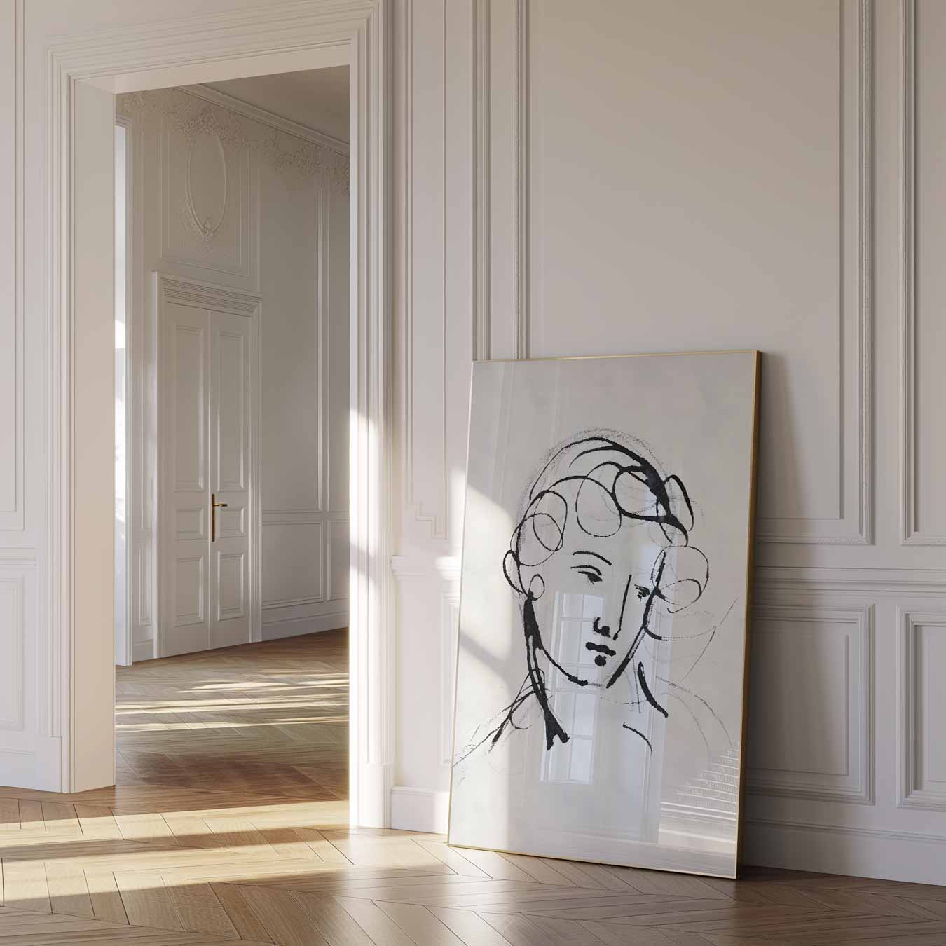 Elegante Schets Van Een Vrouw Poster