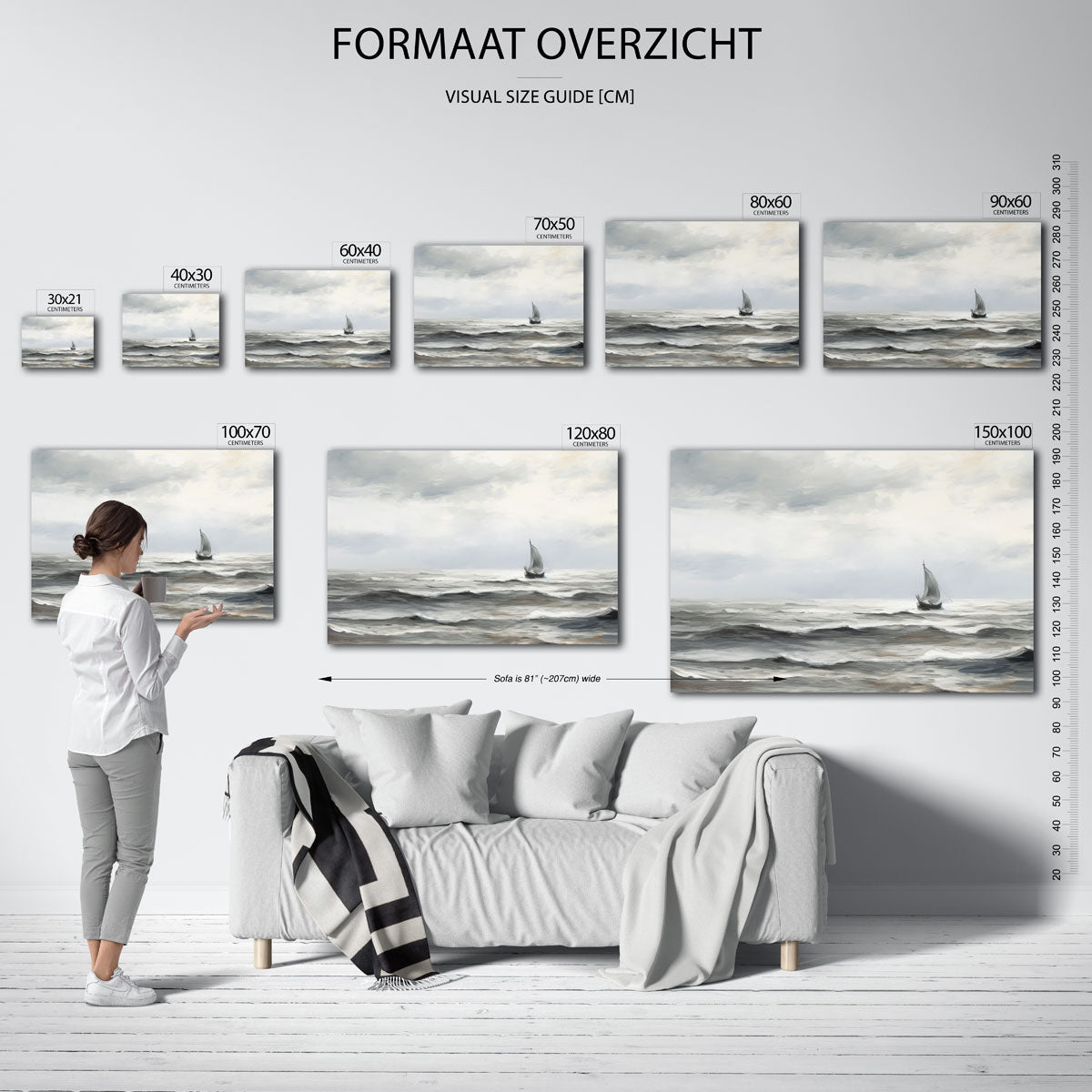 Zeilboot op zee Poster