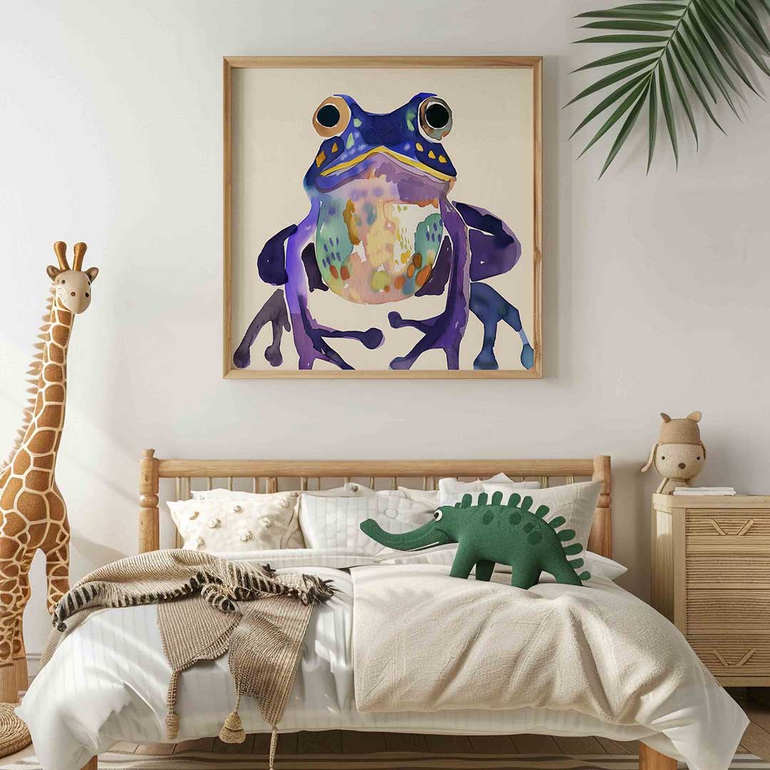 Kleurrijke kikker Poster