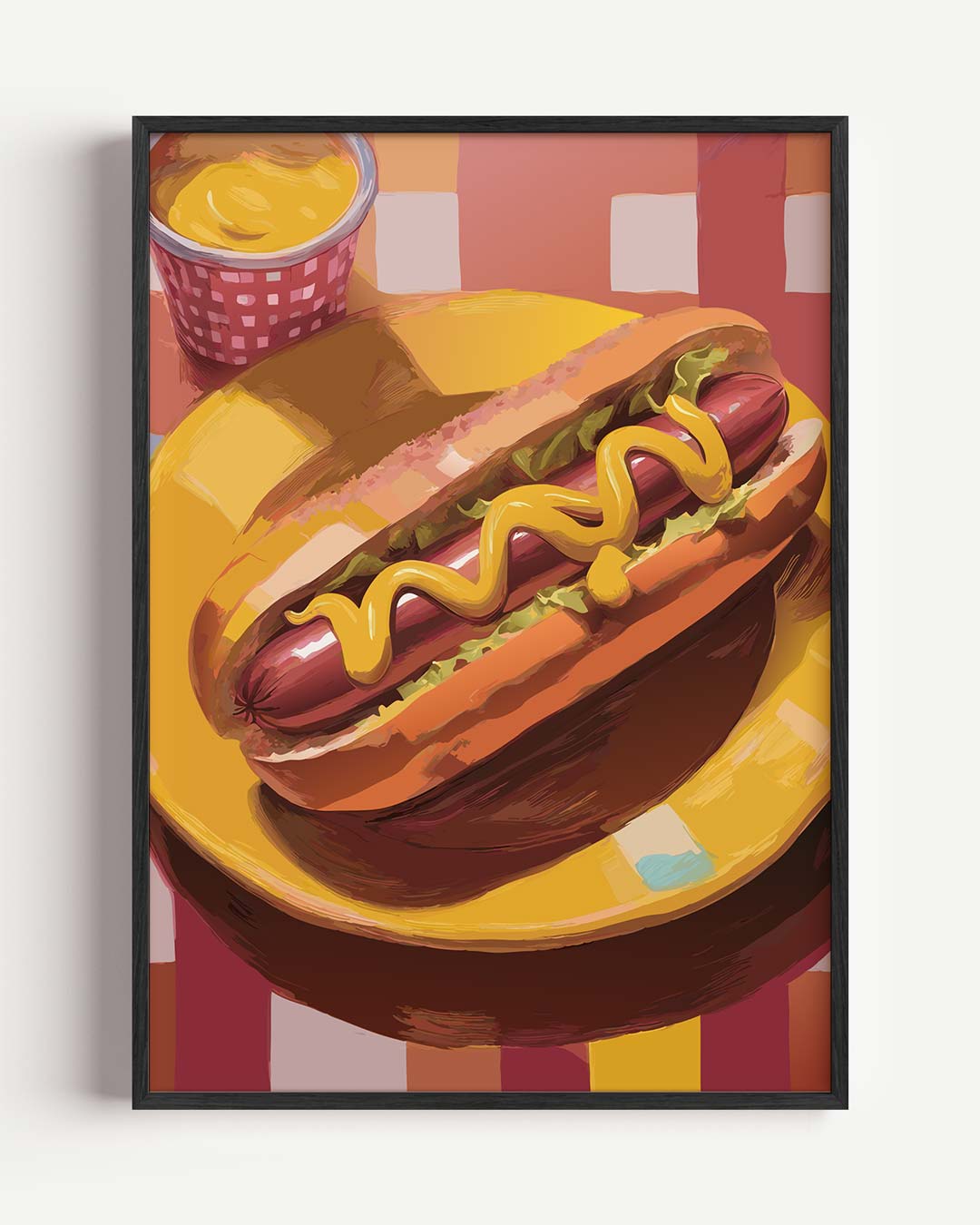 Vrolijke Hotdog Poster