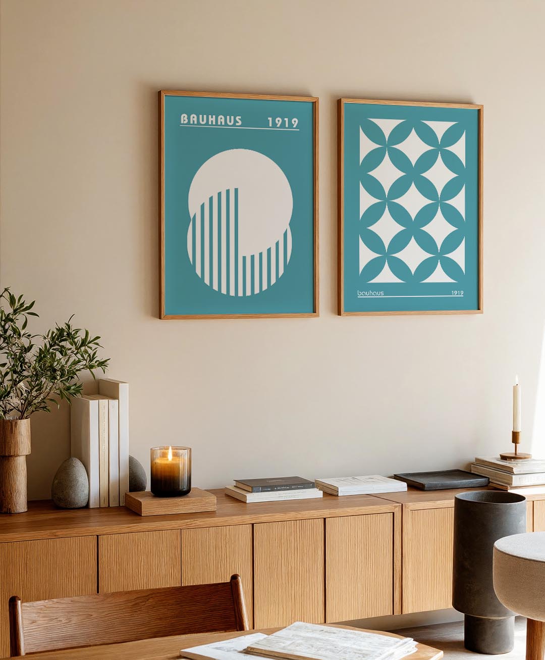 Cirkel en strepen Posterset