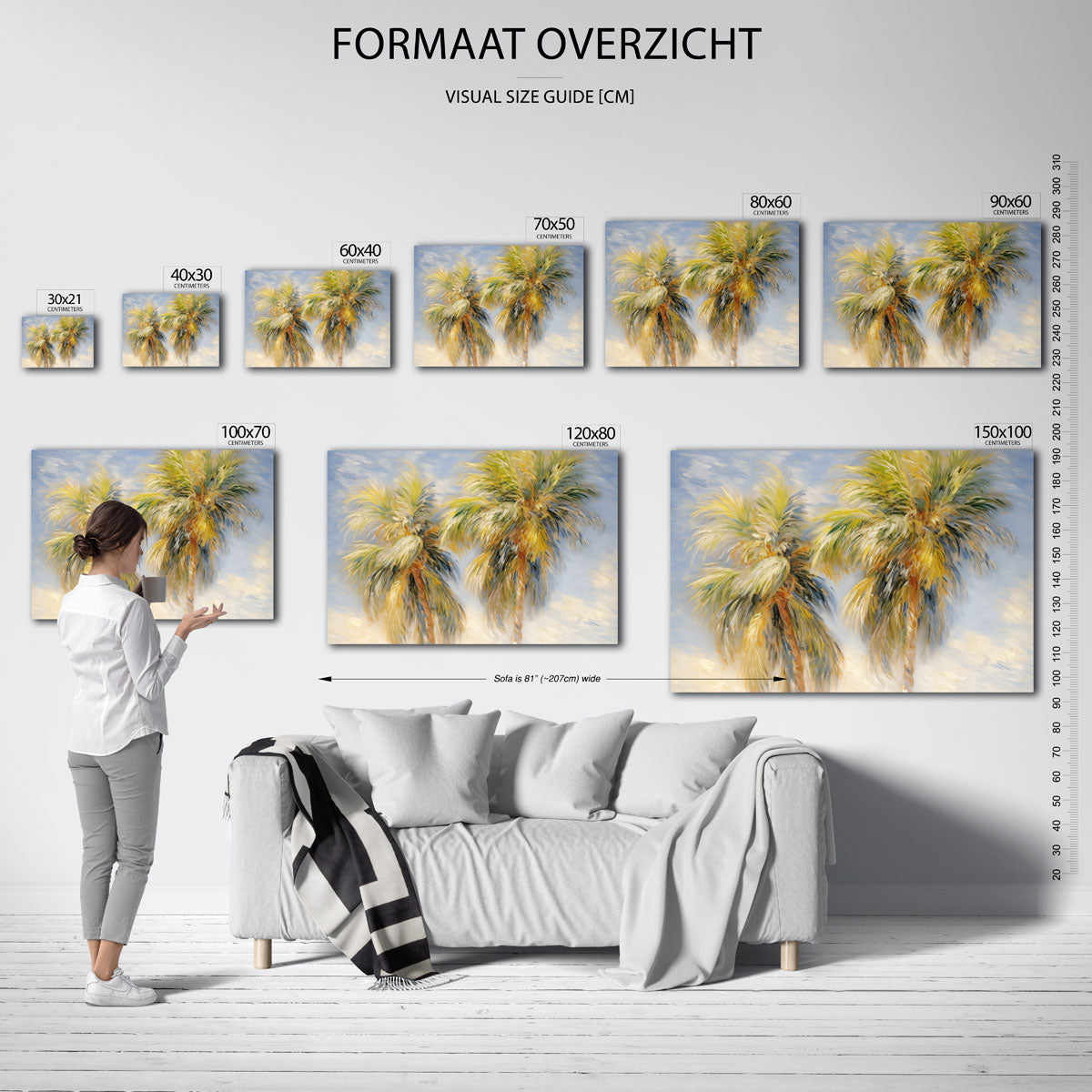 Twee palmbomen Poster