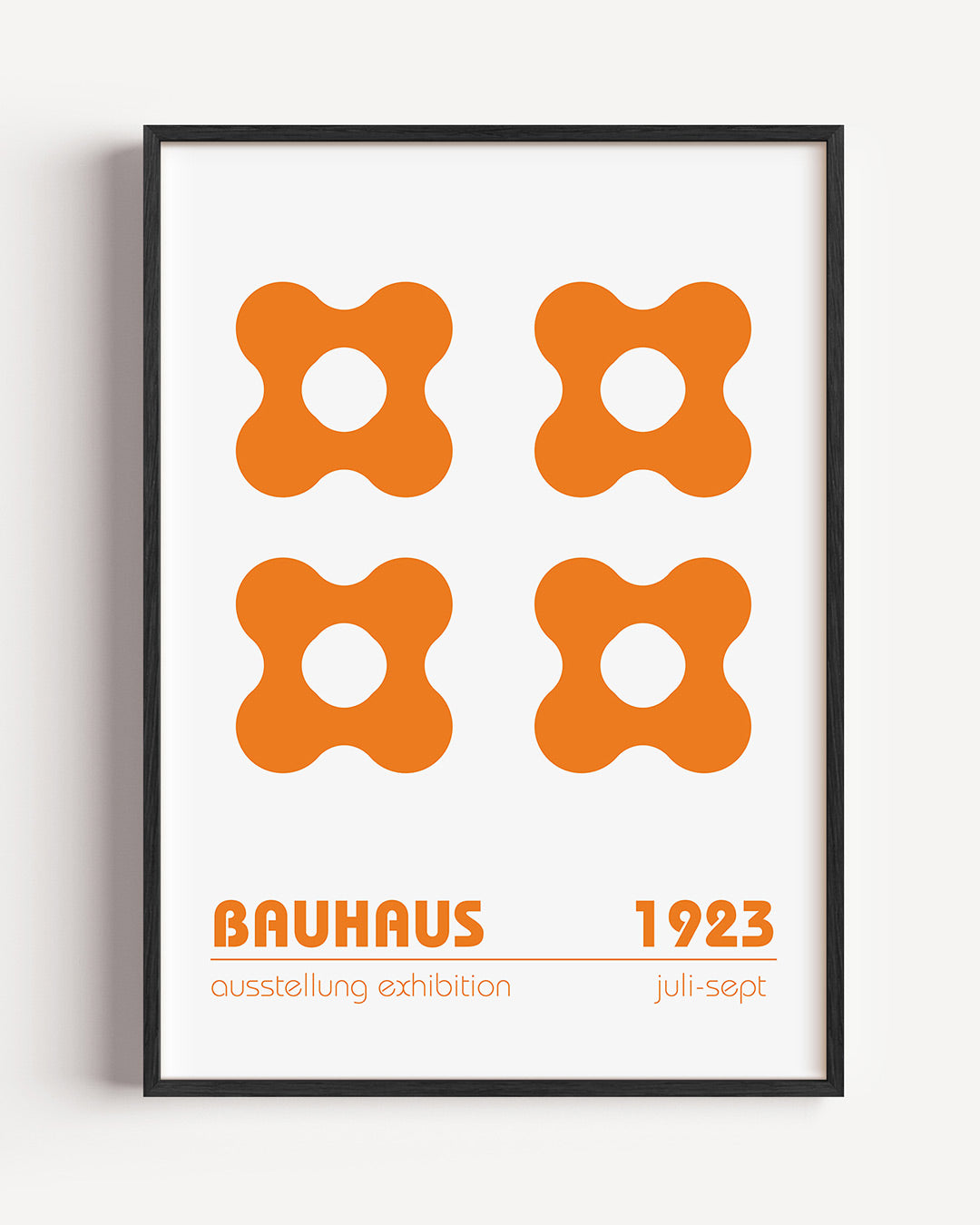 Oranje vormenritme Poster