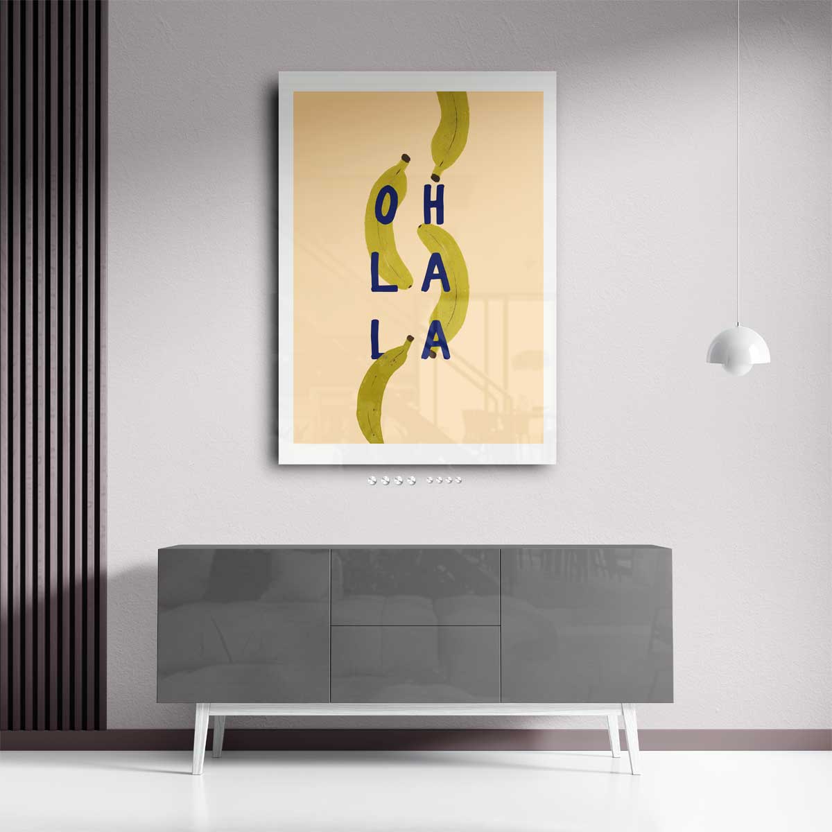 Ohlala Bananenprint Kunstwerk-canvas-dibond-plexiglas-wanddecoratie-WallArtistic