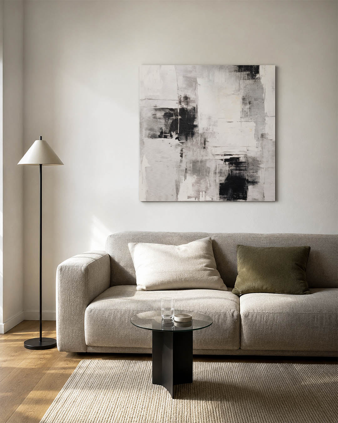 Monochrome compositie Kunstwerk