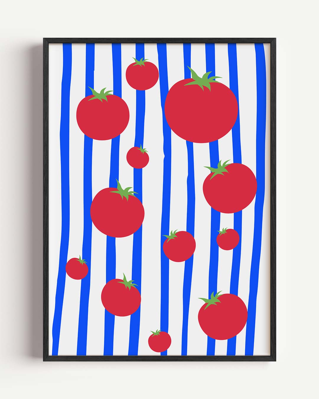 Tomaten op Strepen Poster