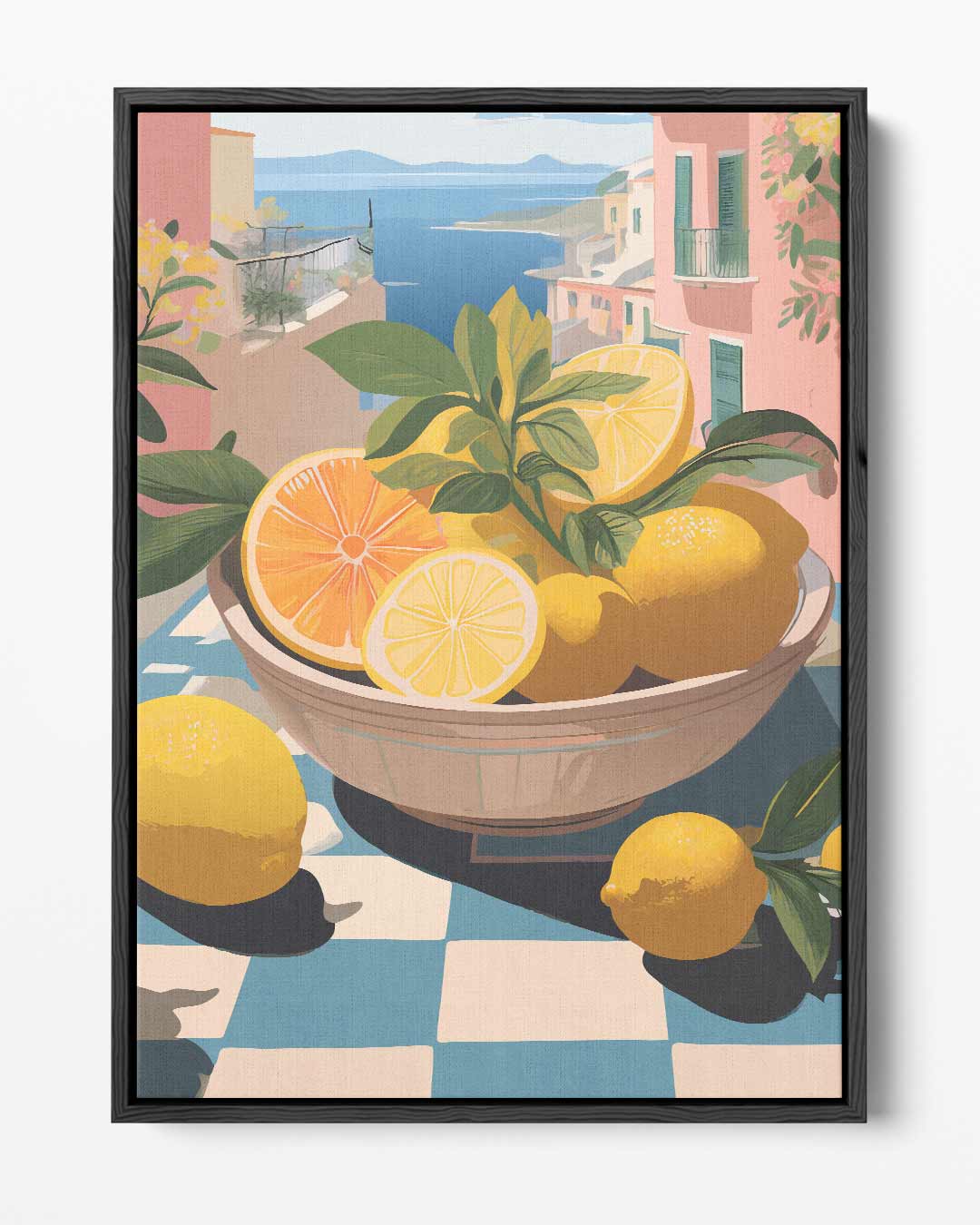 Zonnige Citrus Escapade Kunstwerk-canvas-dibond-plexiglas-wanddecoratie-WallArtistic