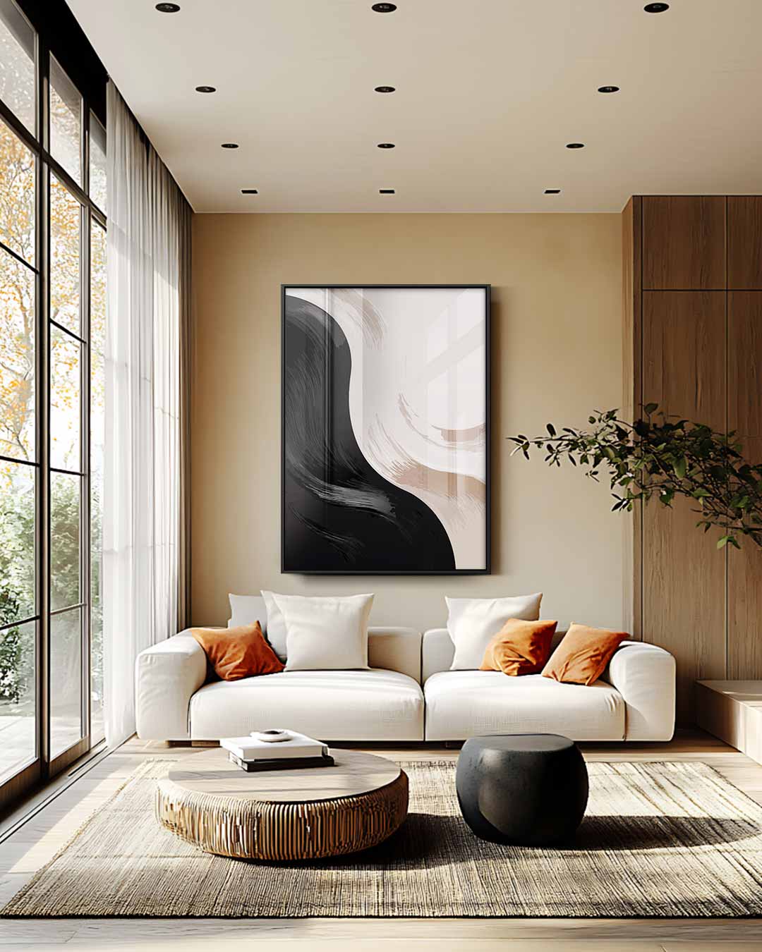 Abstracte Stroming Kunstwerk-canvas-dibond-plexiglas-wanddecoratie-WallArtistic