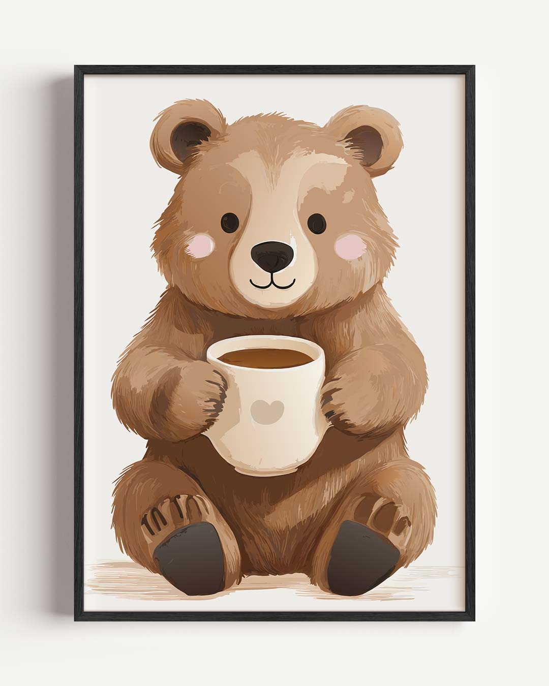 Schattige Berenposter met Koffie Poster