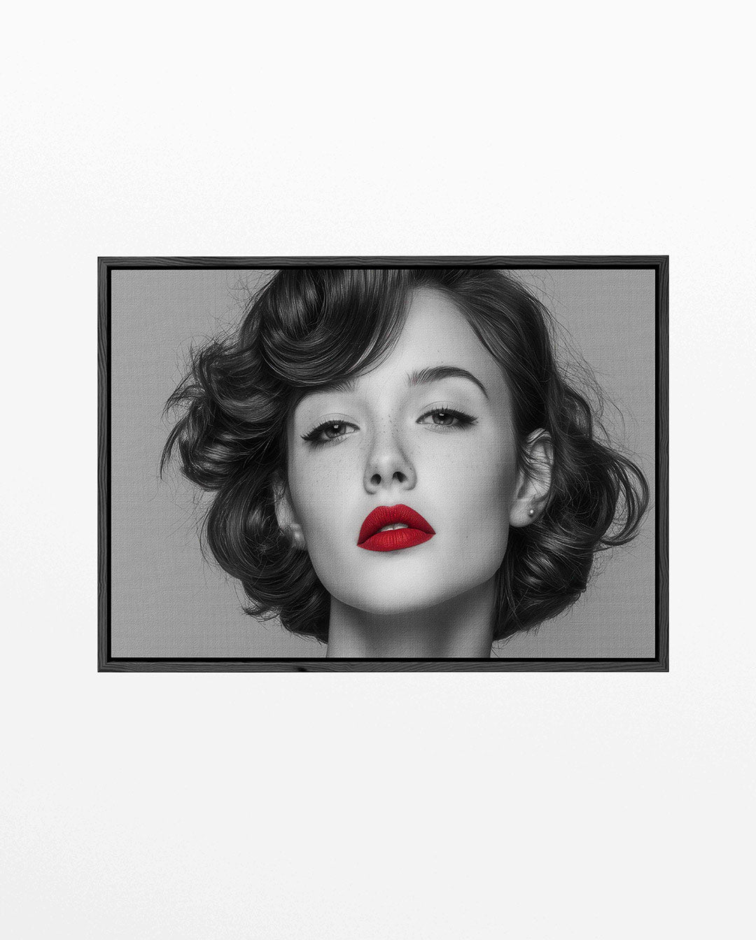 Portret met rode lippen Kunstwerk