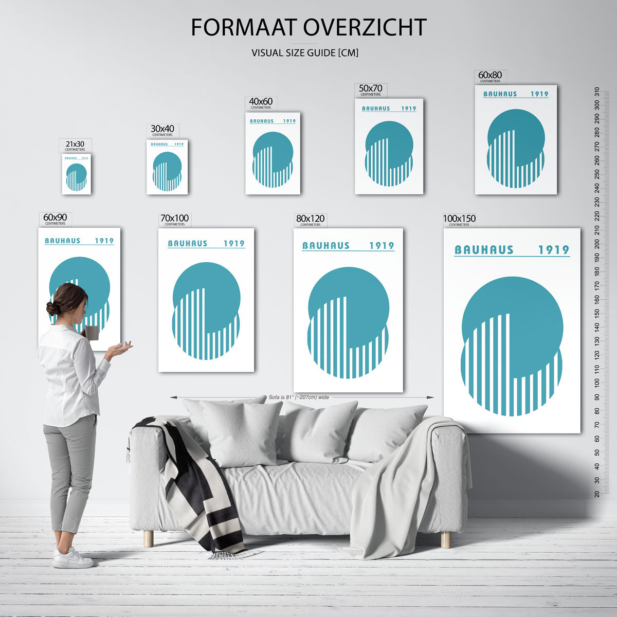 Cirkel en lijnen Poster