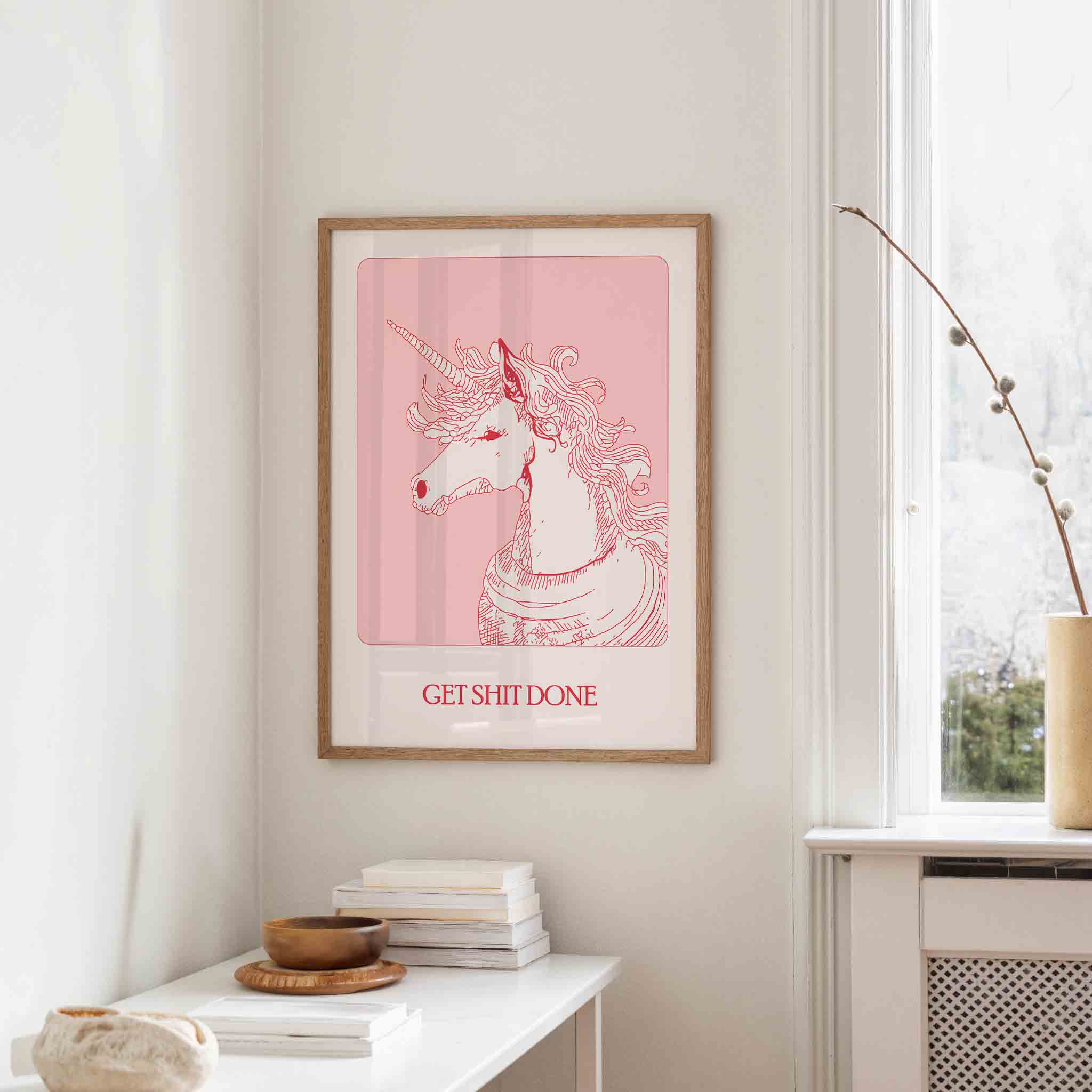 Unicorn met tekst Poster