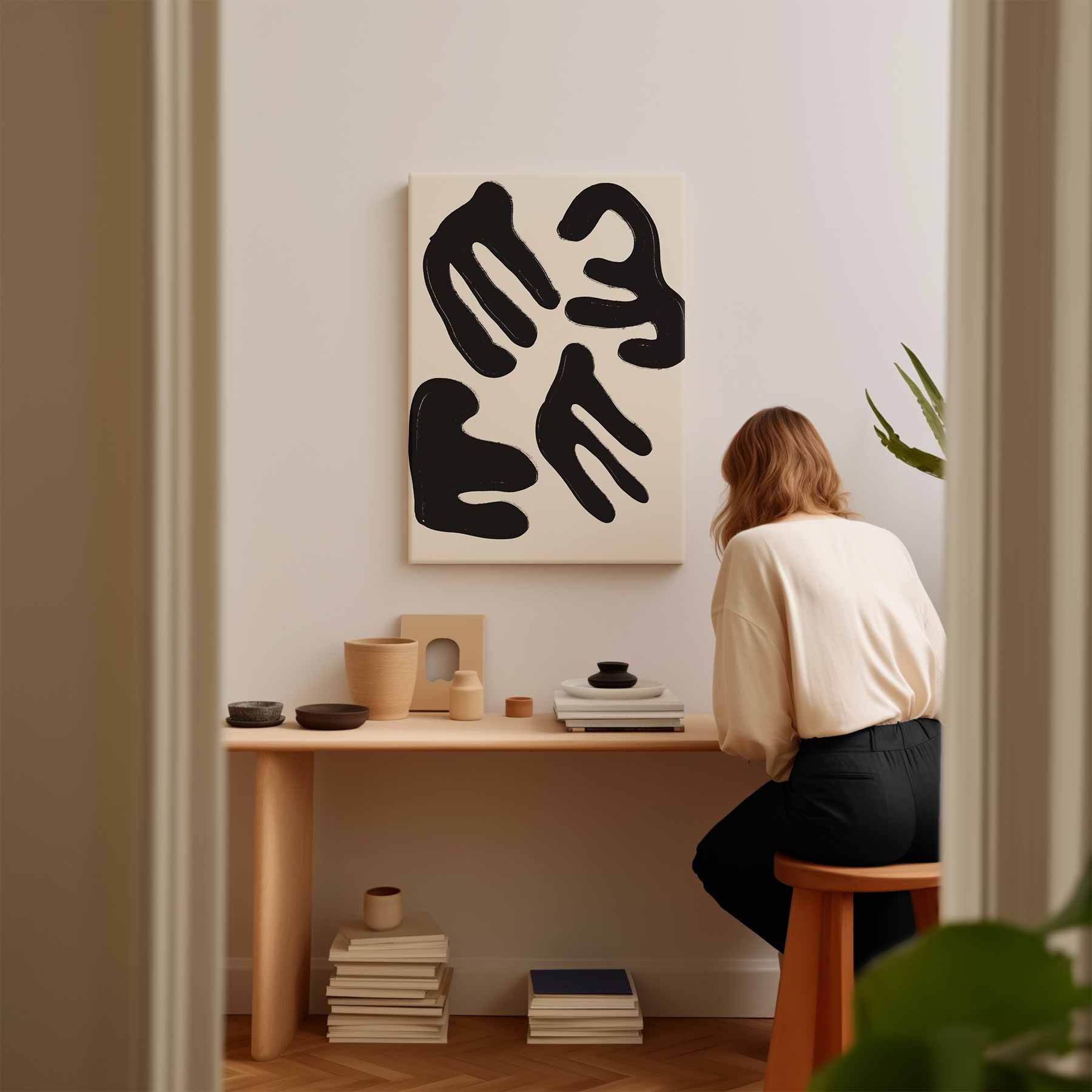 Organische Abstractie Kunstwerk-canvas-dibond-plexiglas-wanddecoratie-WallArtistic