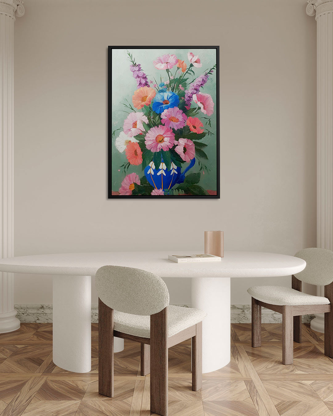 Bloemen in vaas Kunstwerk