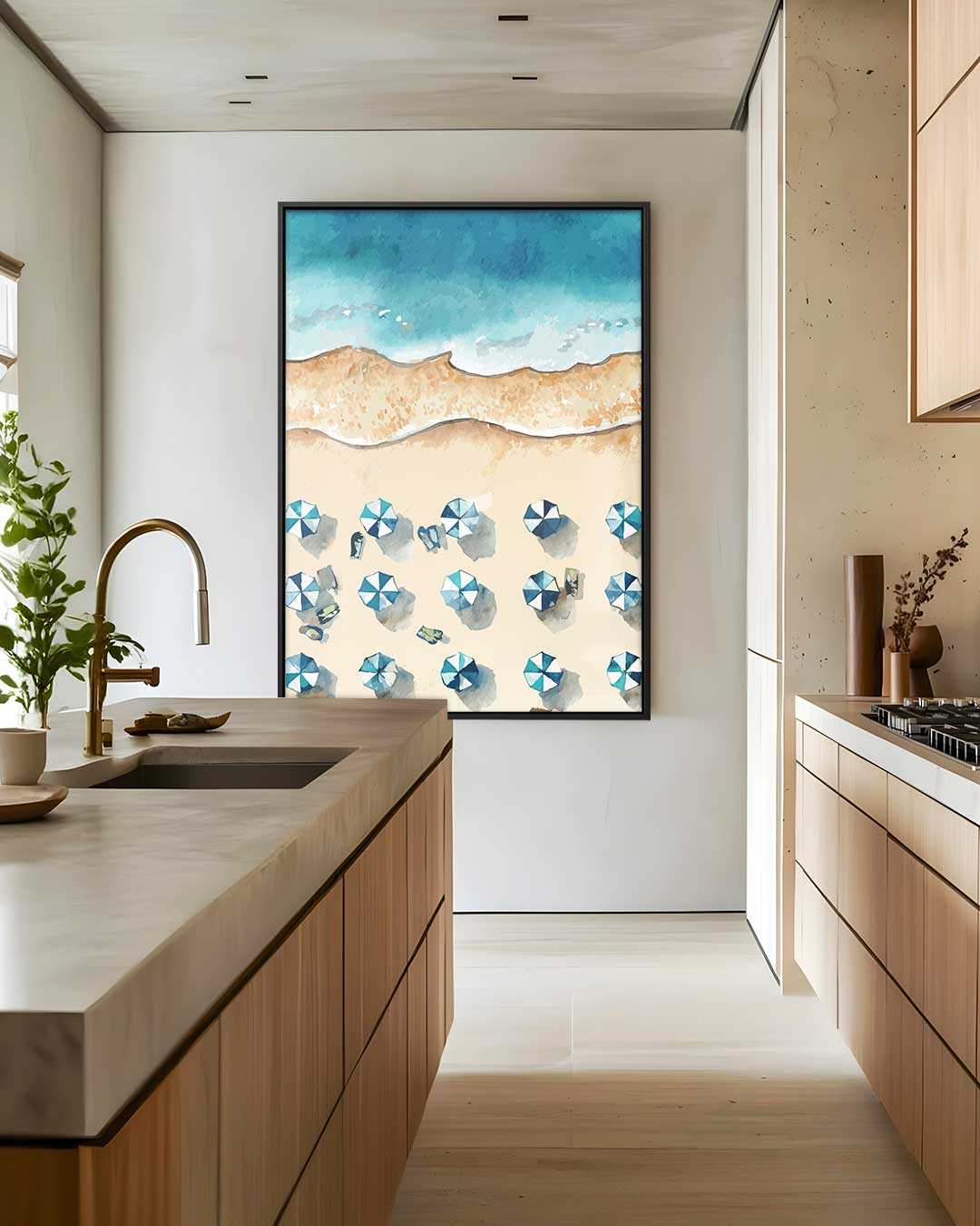 Strandparadijs van Boven Kunstwerk-canvas-dibond-plexiglas-wanddecoratie-WallArtistic