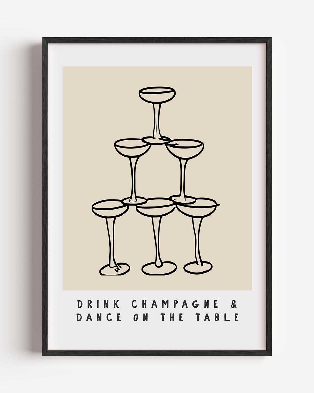 Feestelijke Champagne Poster-WallArtistic