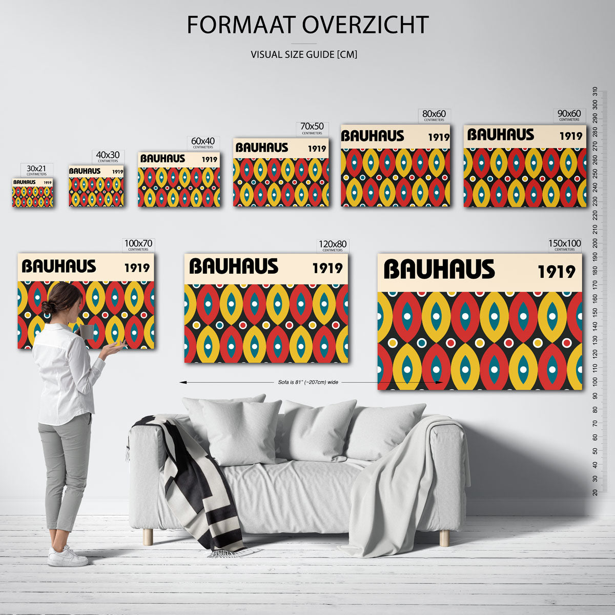 Vormritme en kleur Poster