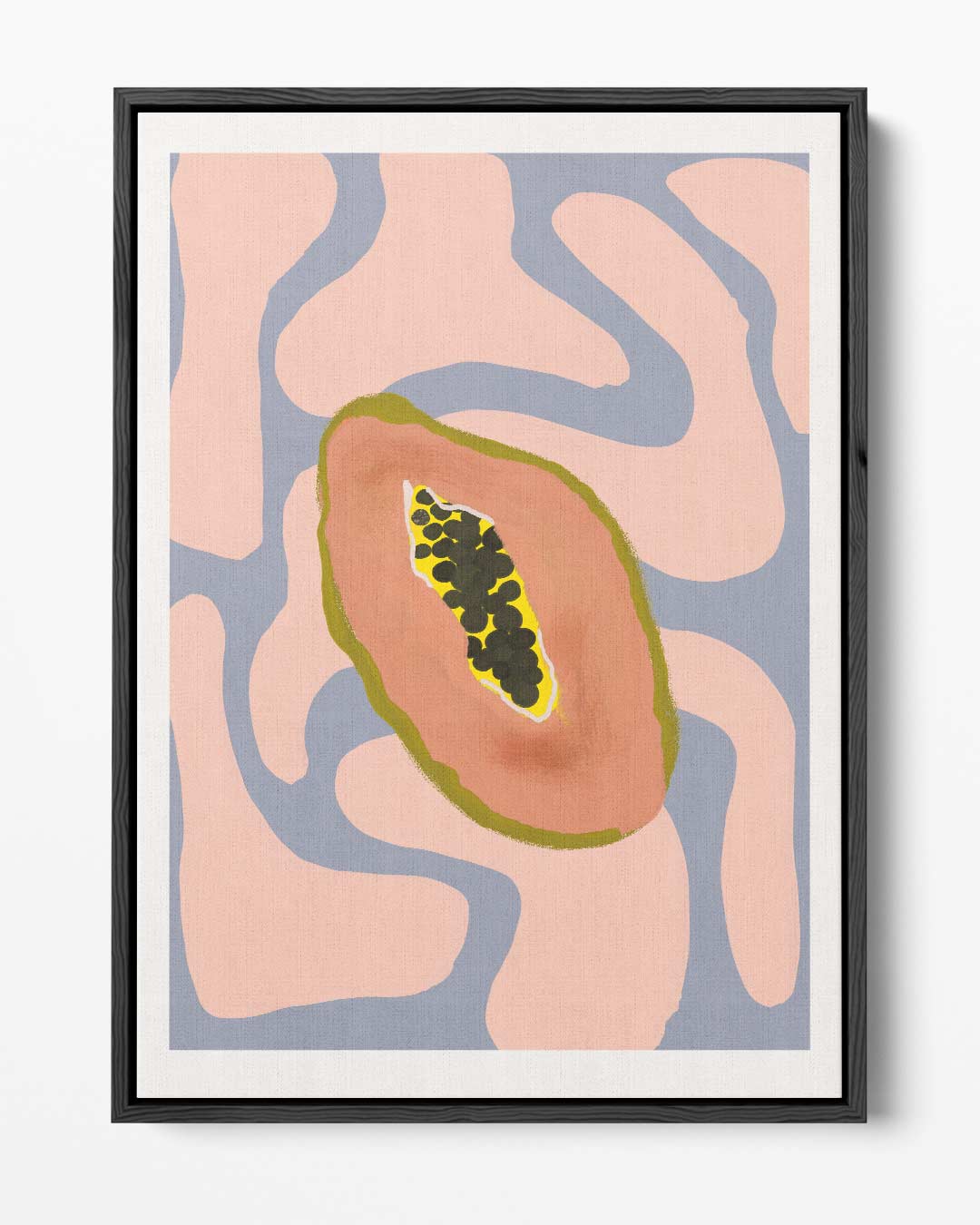 Kleurrijke Papaya Droom Kunstwerk-canvas-dibond-plexiglas-wanddecoratie-WallArtistic