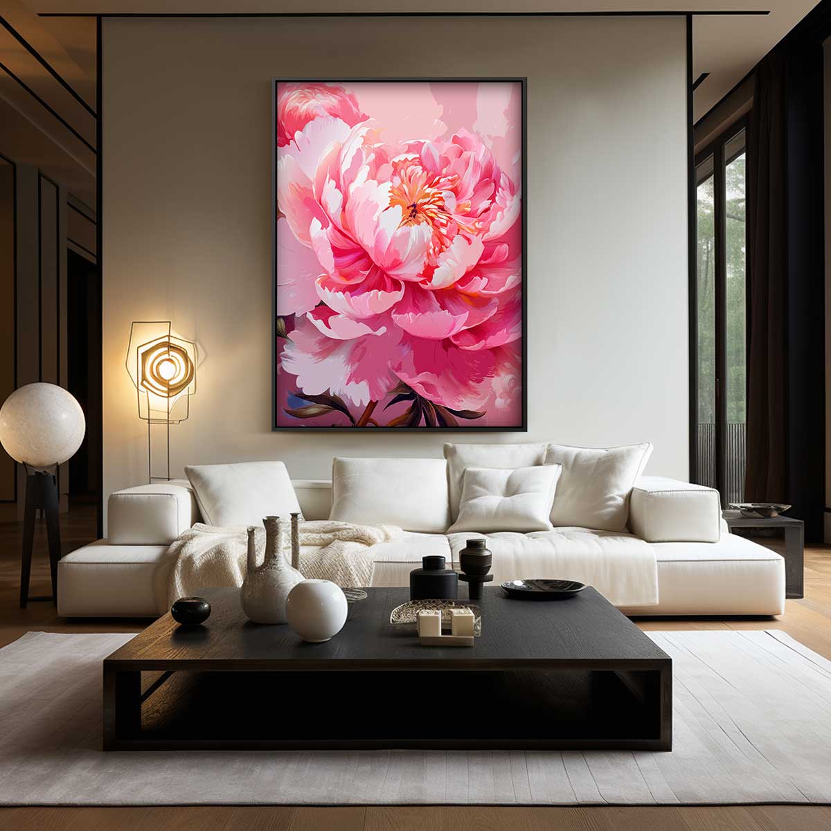 Bloeischoonheid in Roze Kunstwerk-canvas-dibond-plexiglas-wanddecoratie-WallArtistic