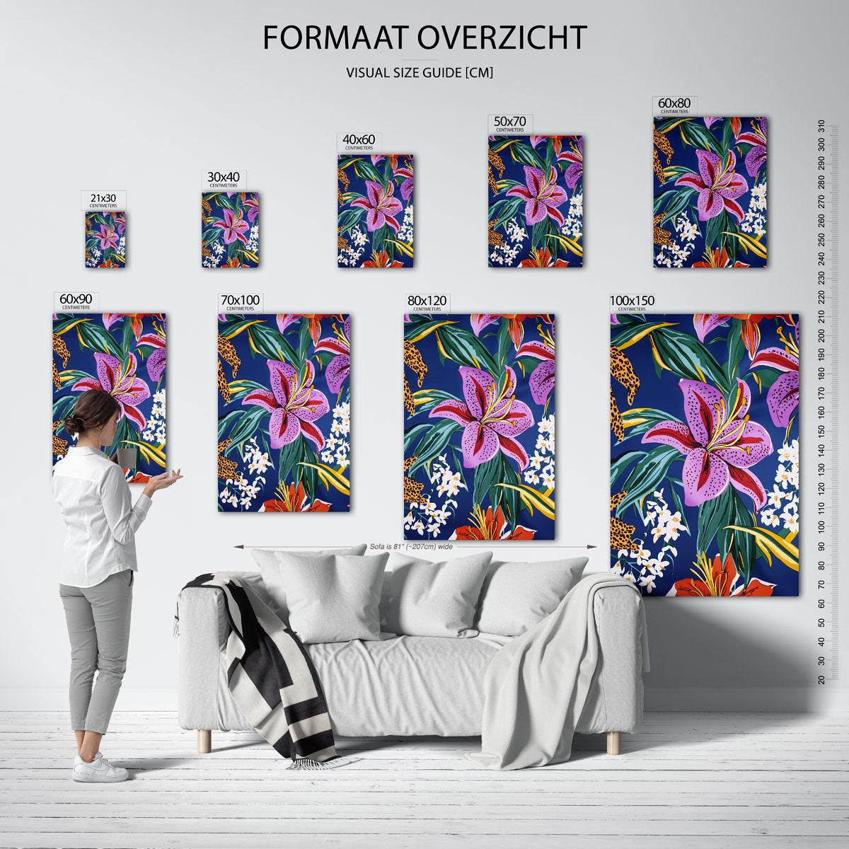 Bloemen en bladeren Poster