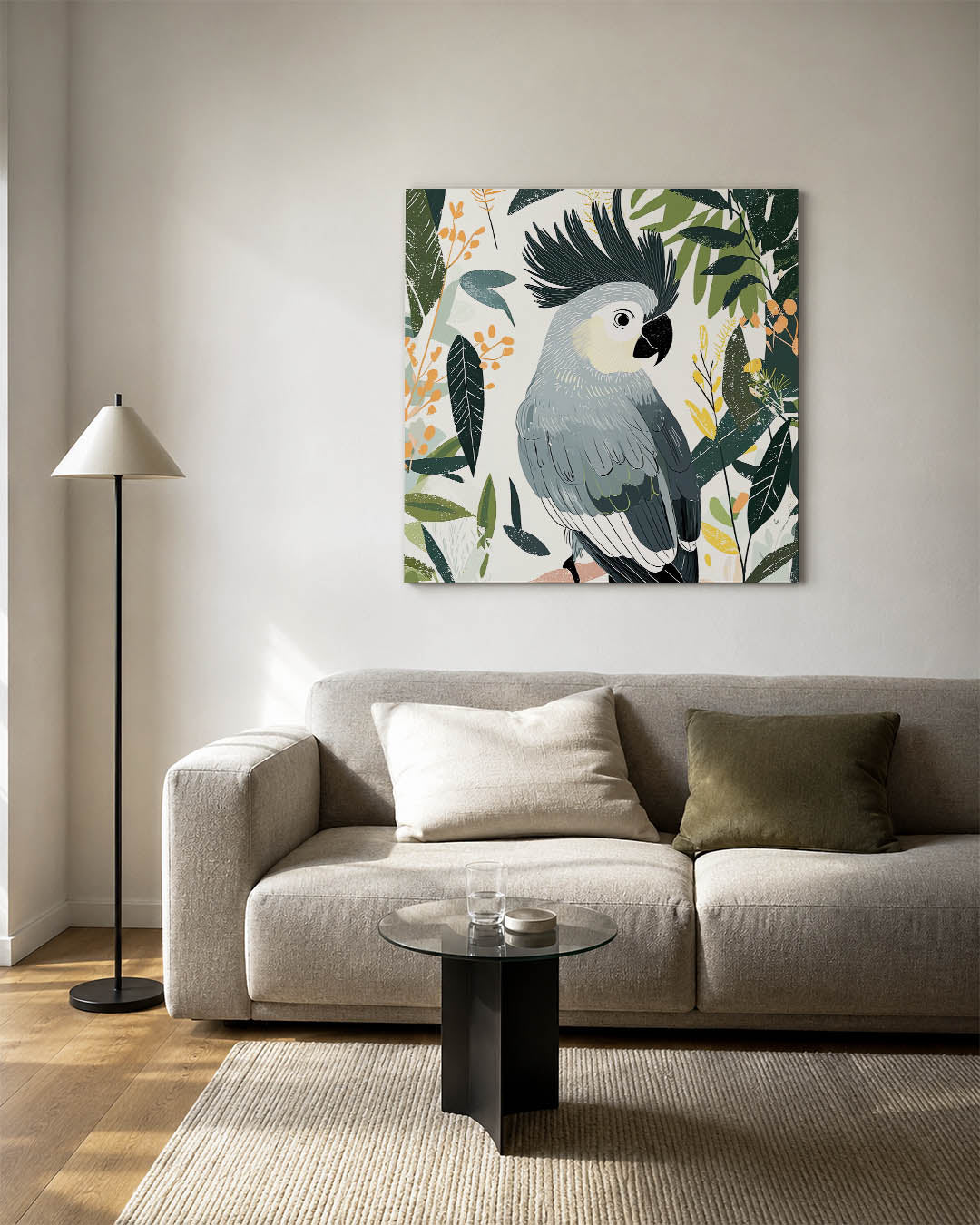 Vogels en bladeren Kunstwerk
