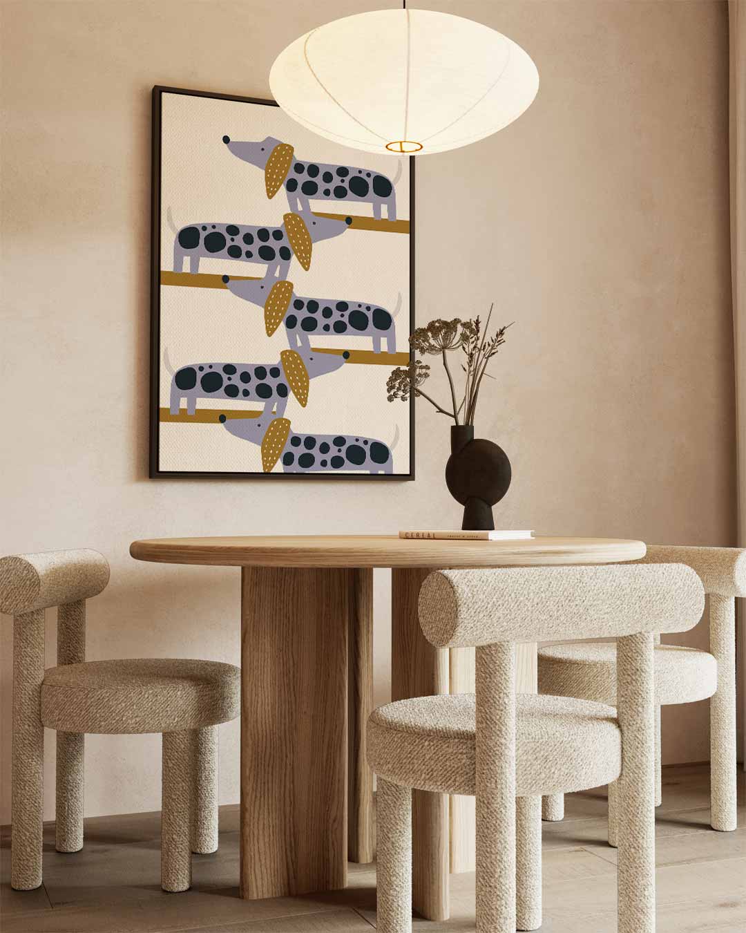 Hondjes in Evenwicht Kunstwerk-canvas-dibond-plexiglas-wanddecoratie-WallArtistic