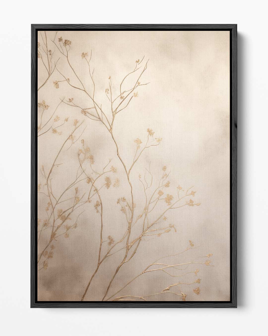 Gouden Takken in Mist Kunstwerk-canvas-dibond-plexiglas-wanddecoratie-WallArtistic