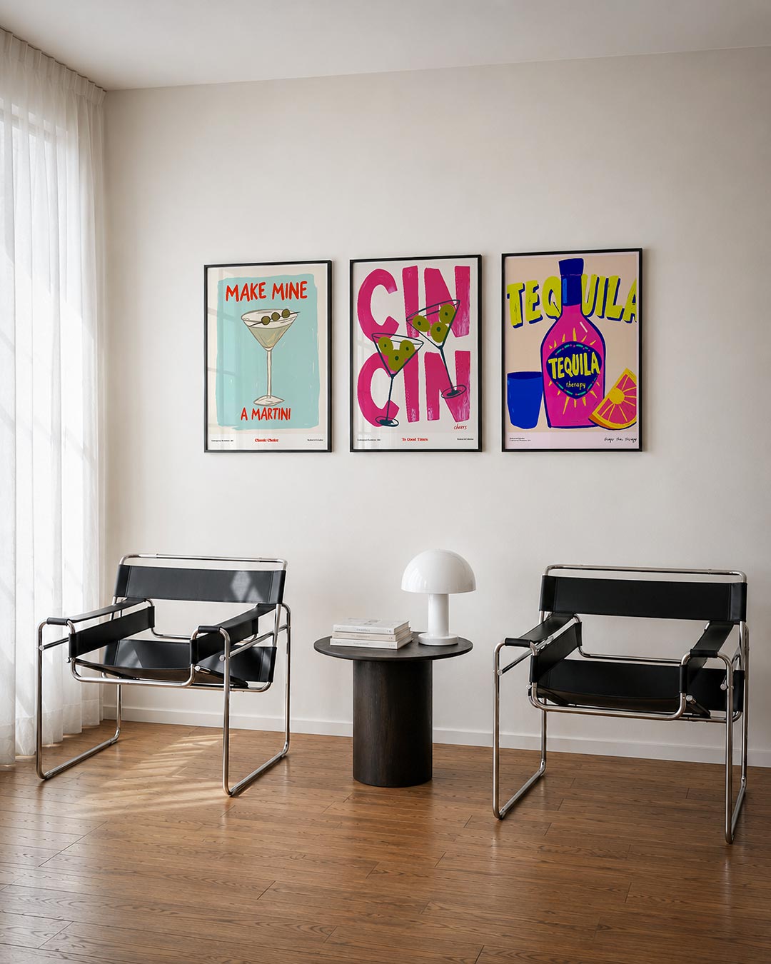 Cocktail illustratie Posterset