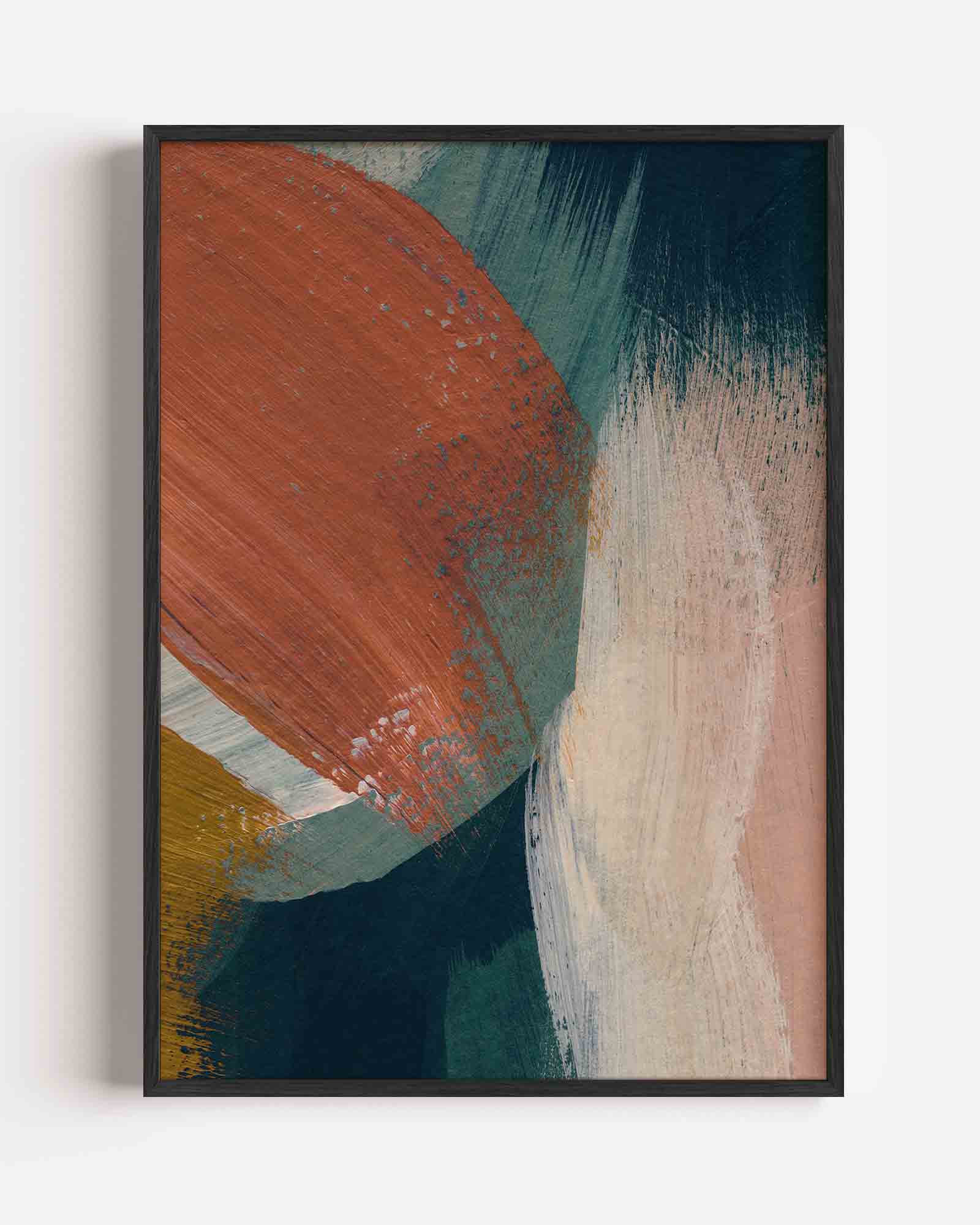 Abstracte penseelstreken Poster