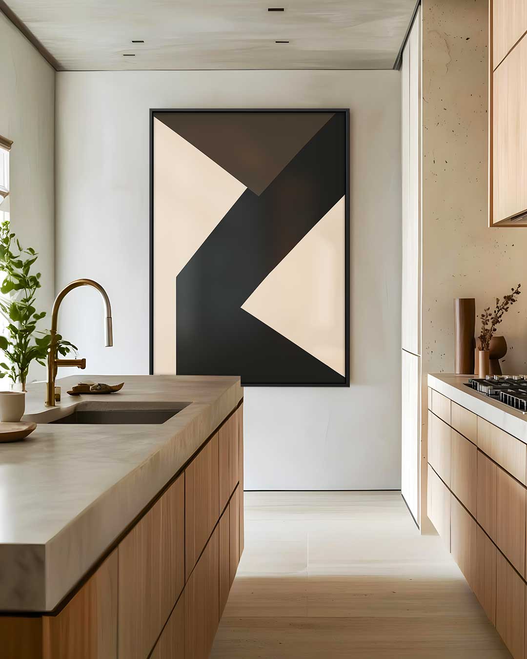 Dynamisch Abstract Contrast Kunstwerk-canvas-dibond-plexiglas-wanddecoratie-WallArtistic