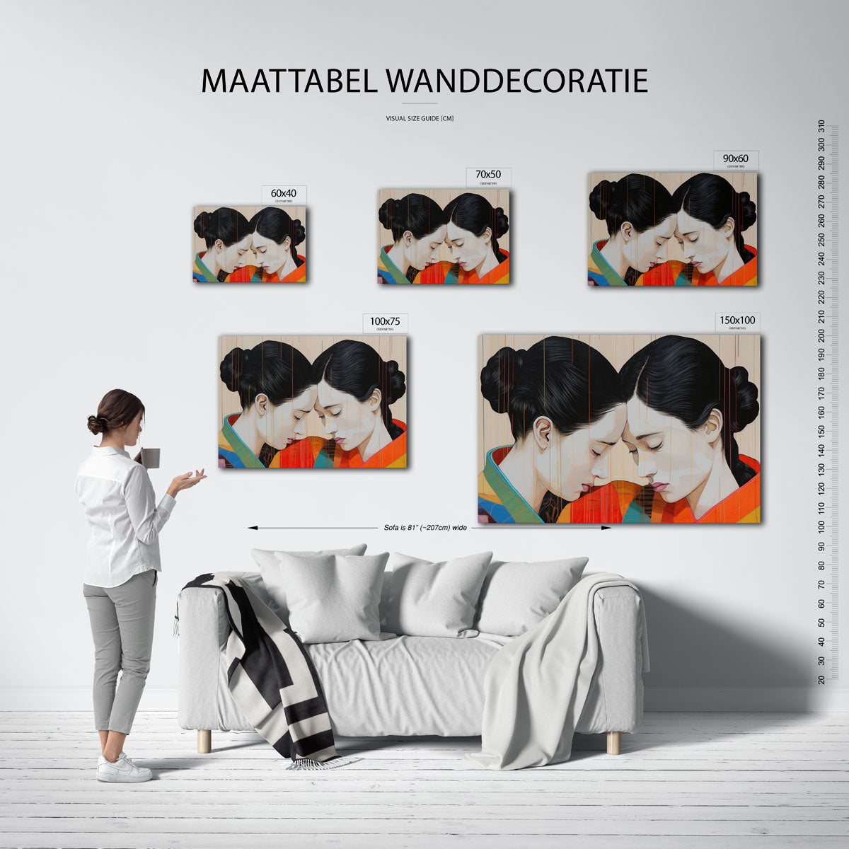 Intieme portretten Kunstwerk