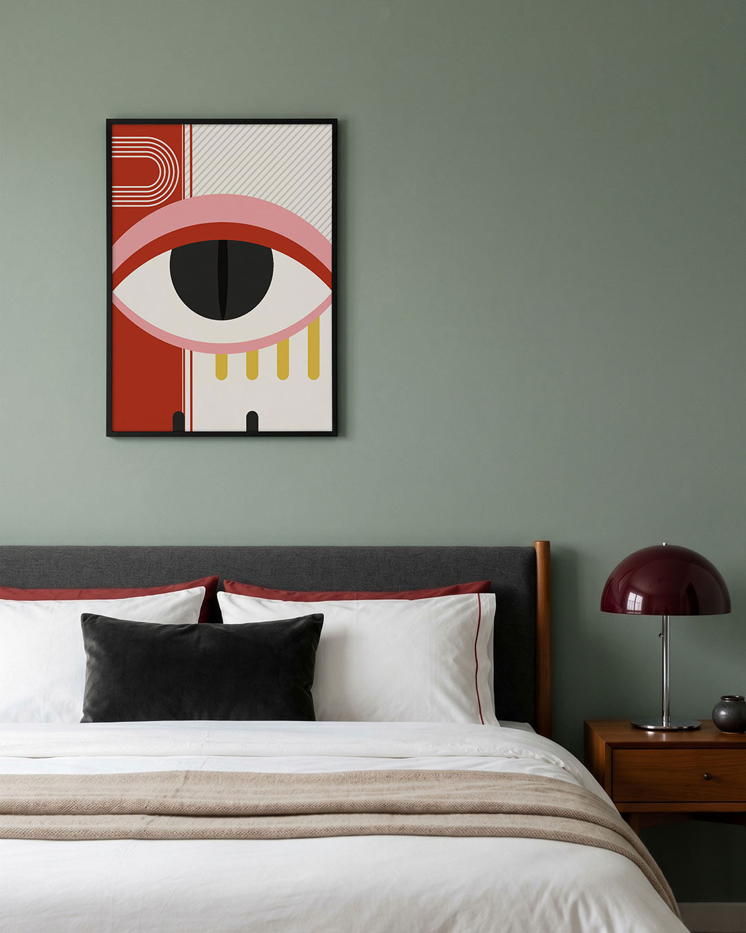 Oog en lijnen – geometrische poster in Bauhaus-stijl van WallArtistic