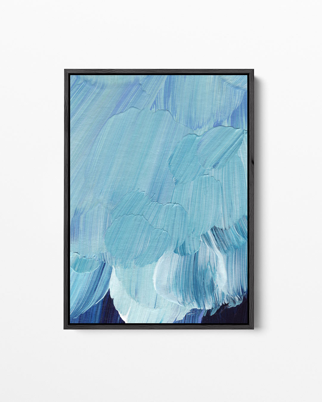 Vloeiende blauwe bewegingen Kunstwerk