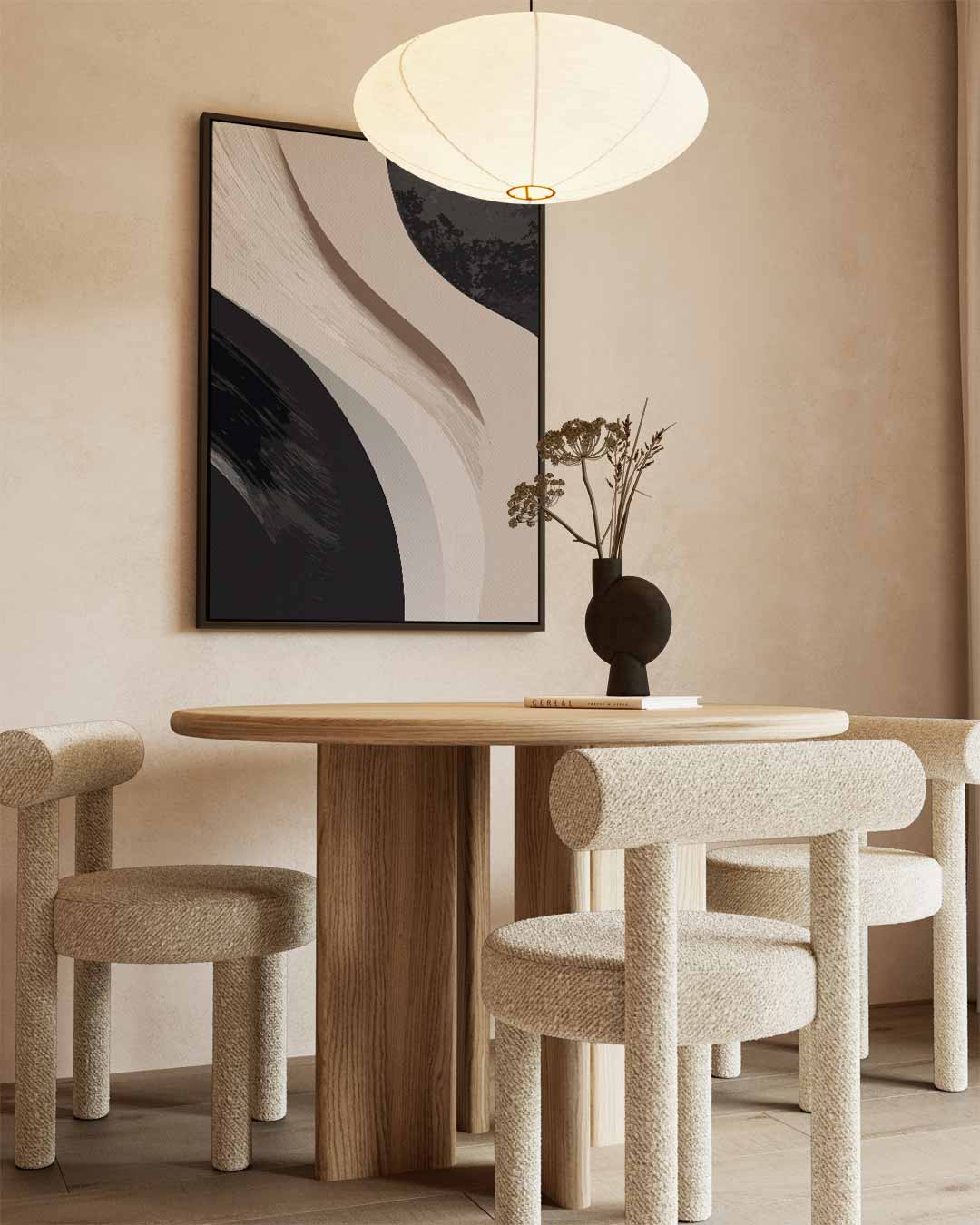 Organische Stroom van Contrast Kunstwerk-canvas-dibond-plexiglas-wanddecoratie-WallArtistic