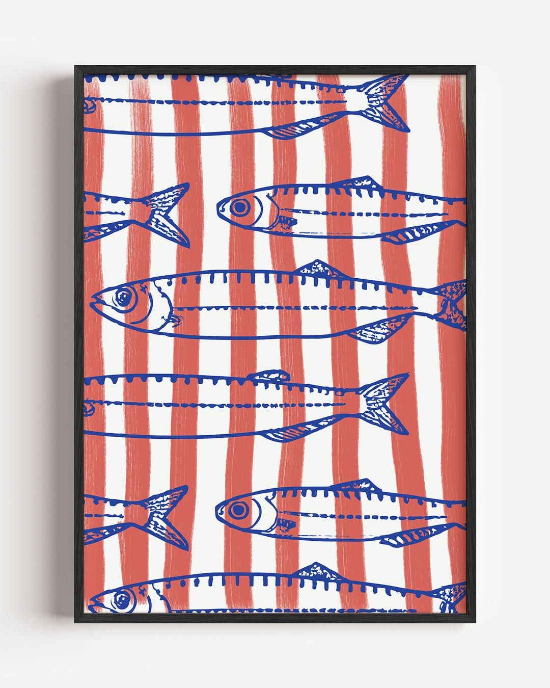 Vis en Strepen Kunstposter-WallArtistic