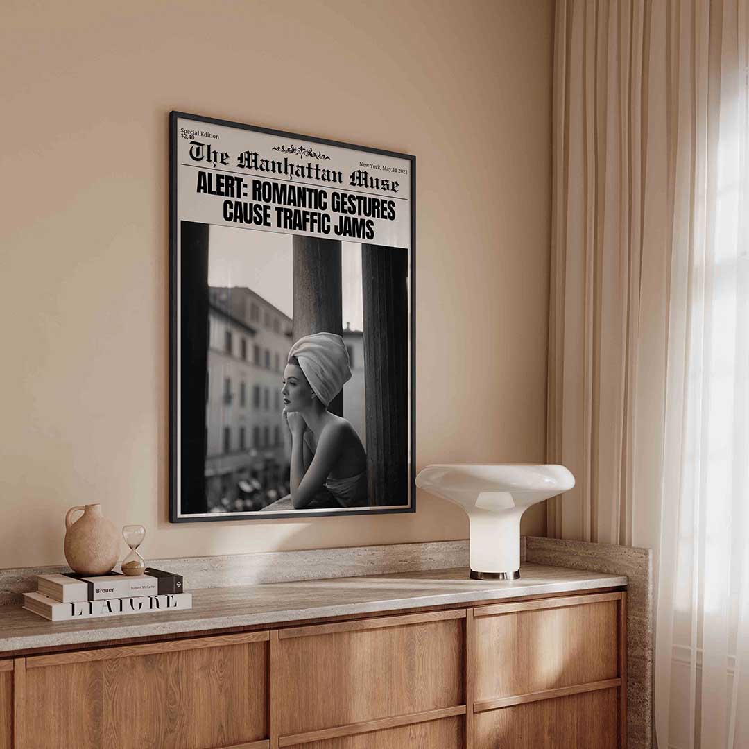 Vrouw met handdoek Poster