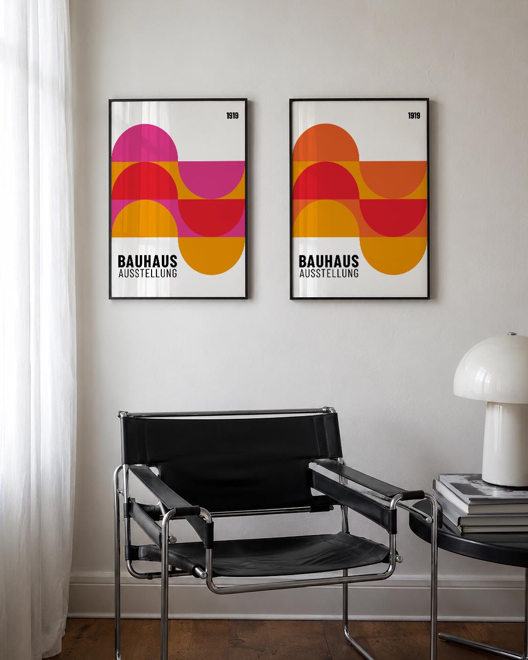 Kleurrijke halve cirkels Posterset