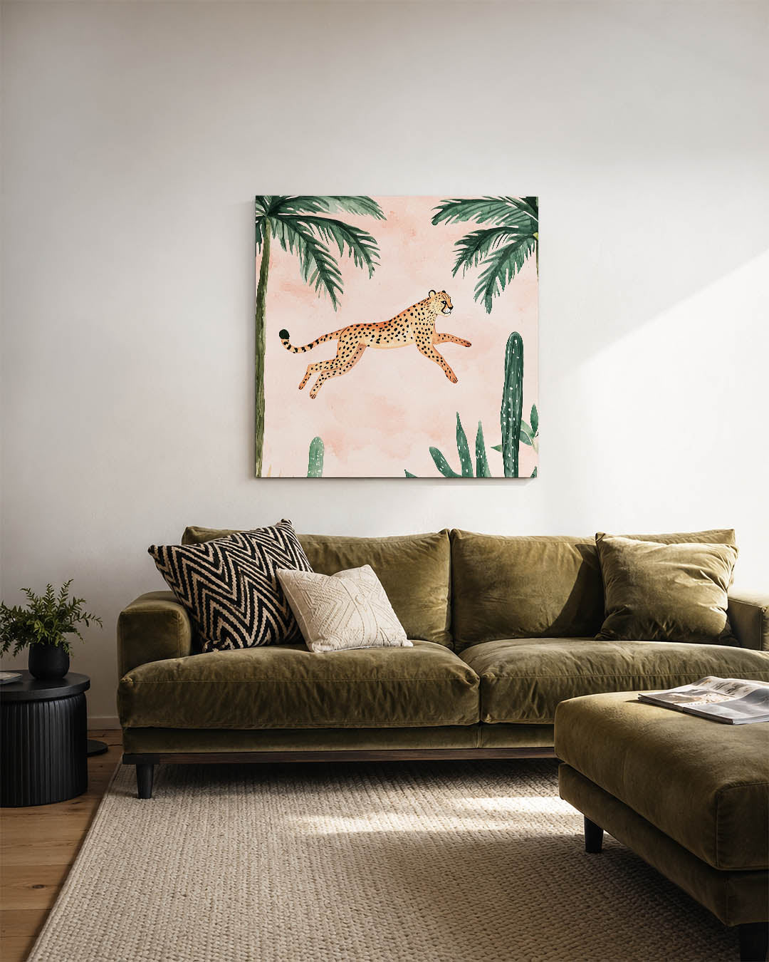 Springende luipaard Kunstwerk