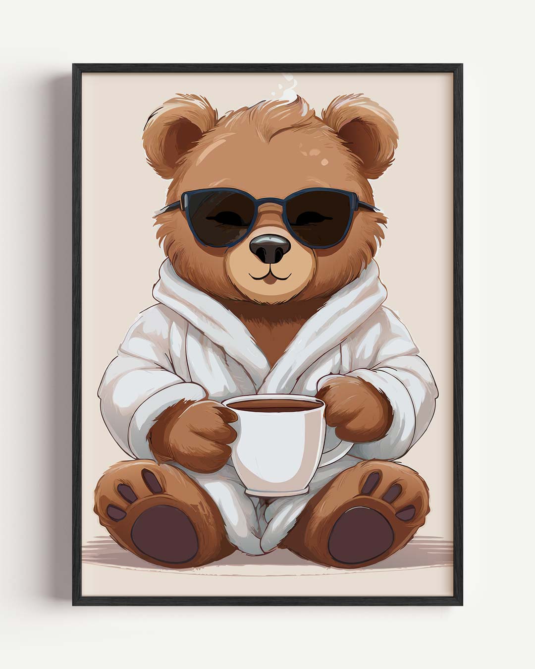 Knusse Beer Met Koffie Poster