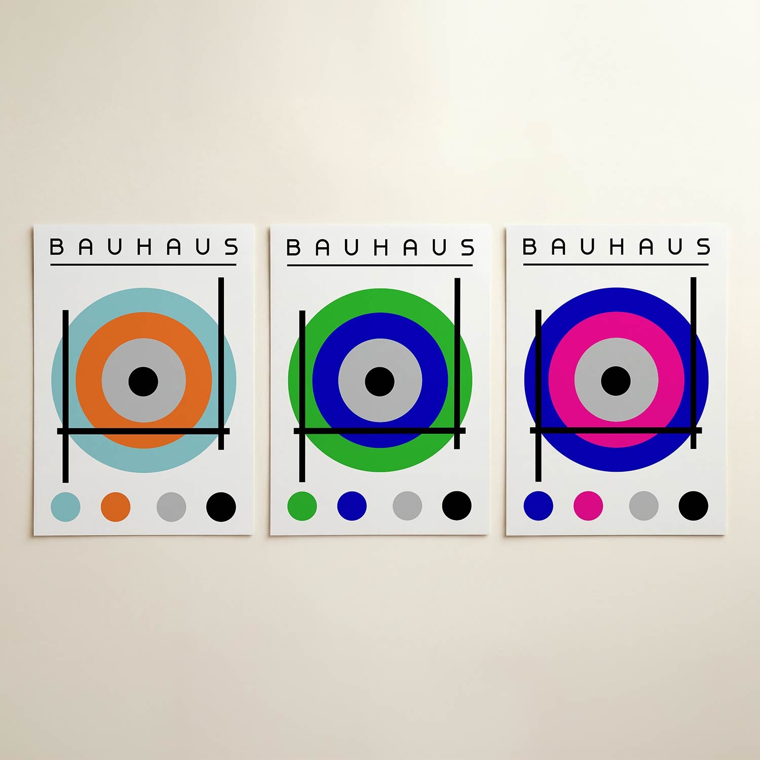 Cirkel en lijnen Posterset