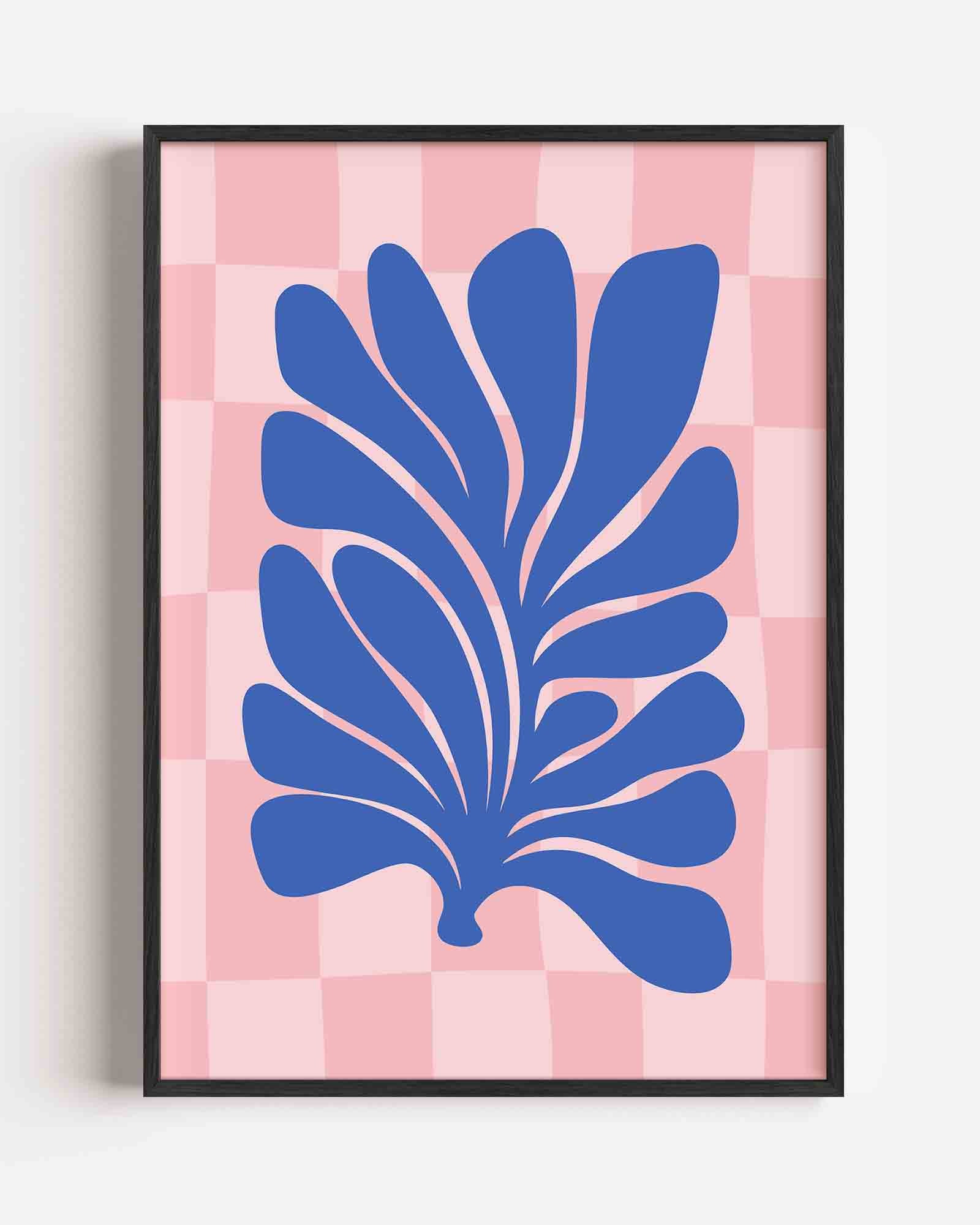 Blauwe bladeren Poster