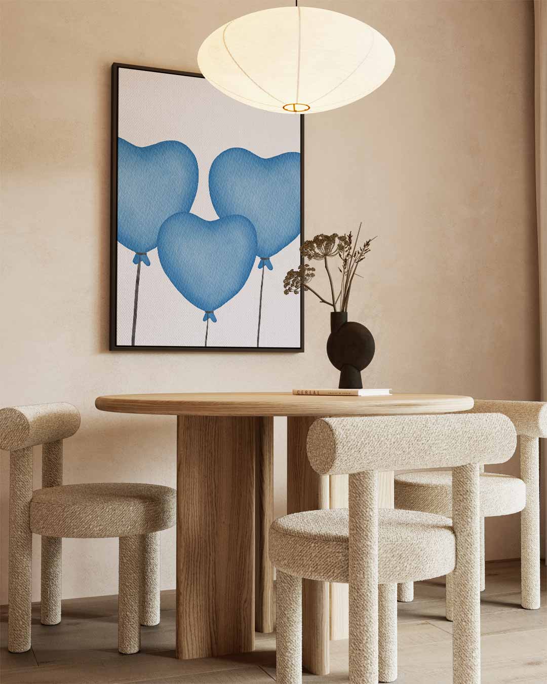 Hart Ballonnen in de Lucht Kunstwerk-canvas-dibond-plexiglas-wanddecoratie-WallArtistic