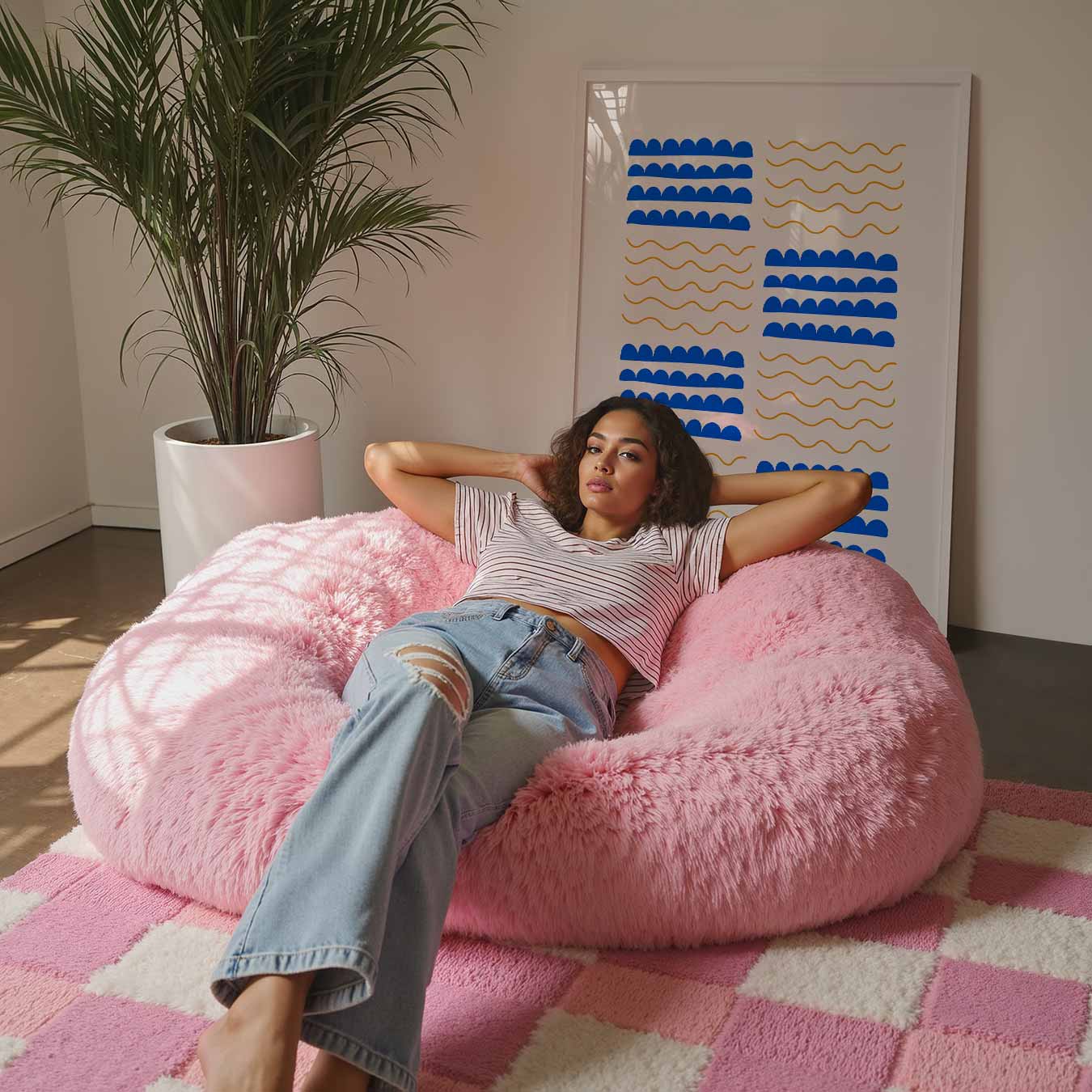 Golven van Blauw Poster